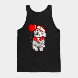 The Best Valentine’s Day Gift ideas top 10, Cavalier king charles spaniel sailor fancy dress, white Cavoodle Cavapoo Valentines Day Tank Top